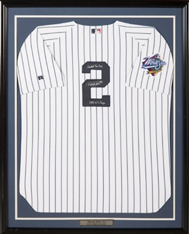 Derek Jeter 1998 Yankees World Series Signed and  Framed Jersey  "Greatest Team Ever"- Steiner 